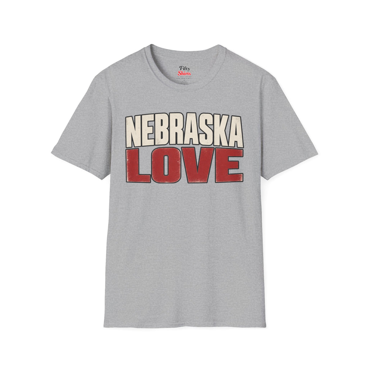 Nebraska Love Unisex Softstyle T Shirt State Name Graphic Tee