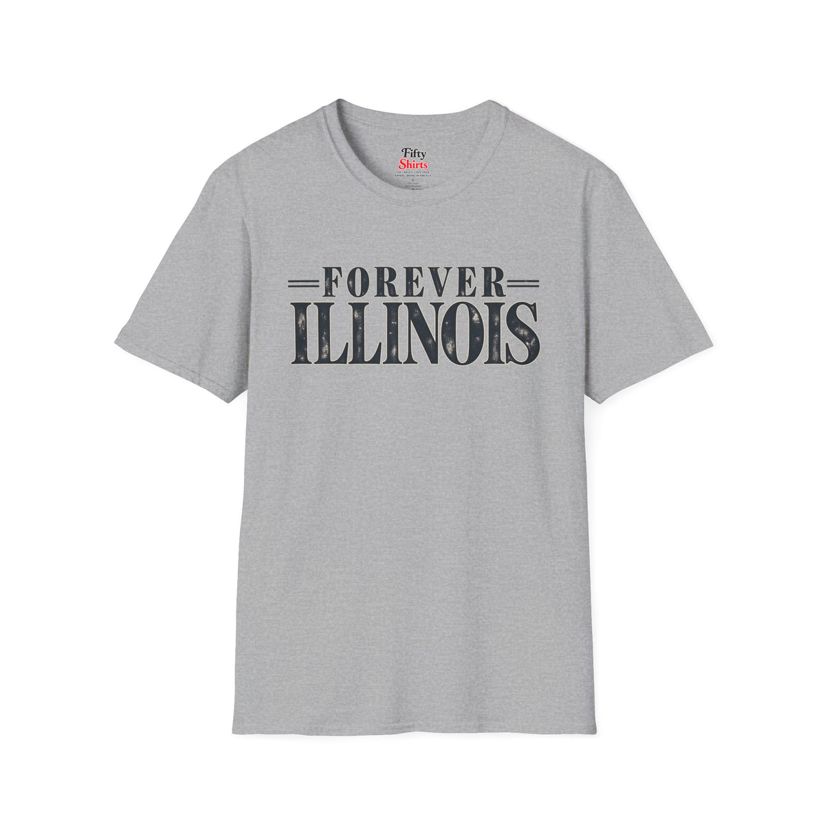 Forever Illinois Unisex Softstyle T Shirt State Name Graphic Tee