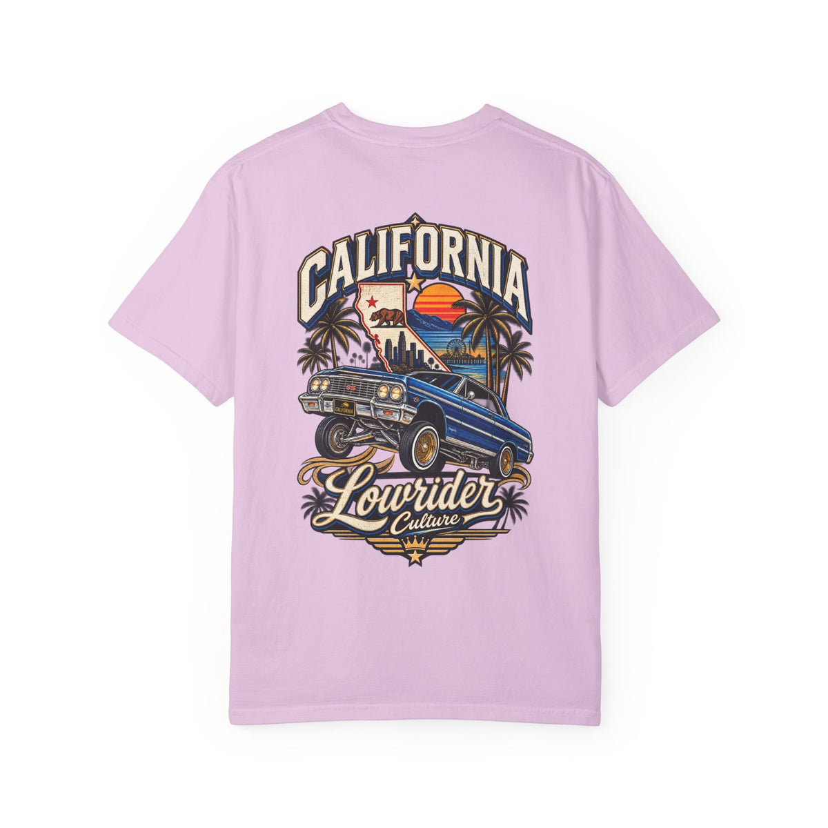 California Lowrider Culture  Unisex Comfort Color 1717 Streetwear Graphic Tee