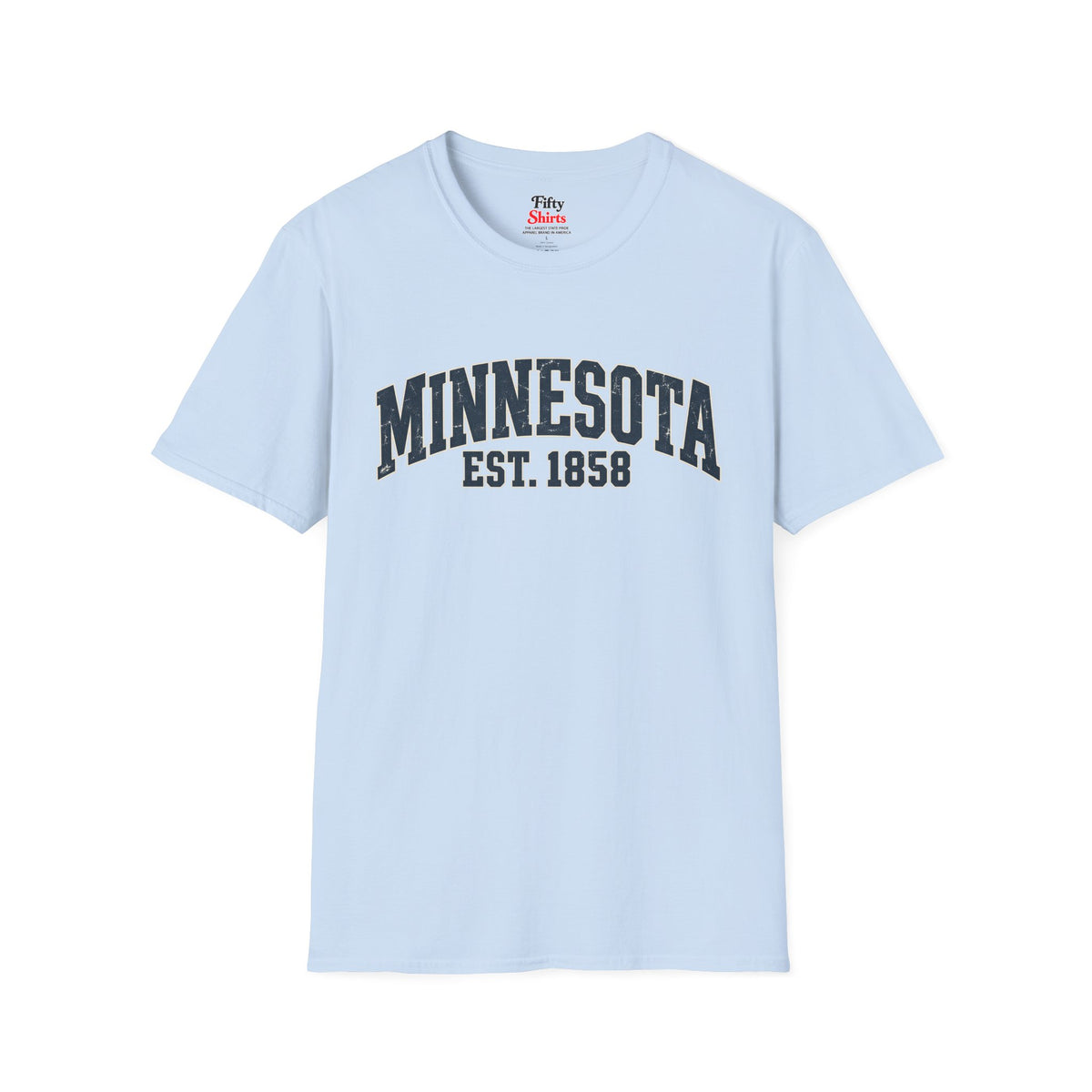 Minnesota Est 1858 Unisex Softstyle T Shirt State Name Graphic Tee