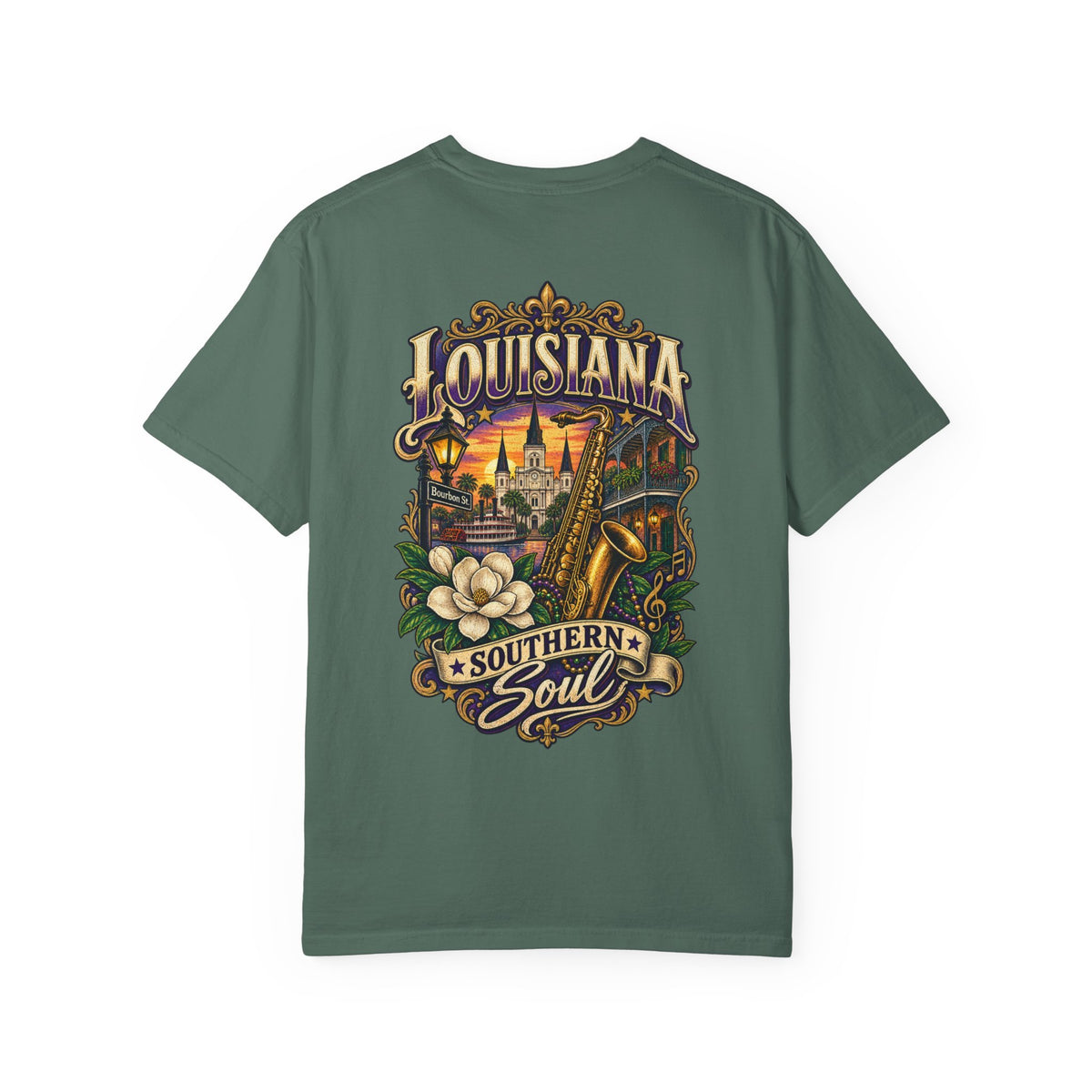 Louisiana Southern Soul Unisex Comfort Color 1717 Streetwear Graphic Tee