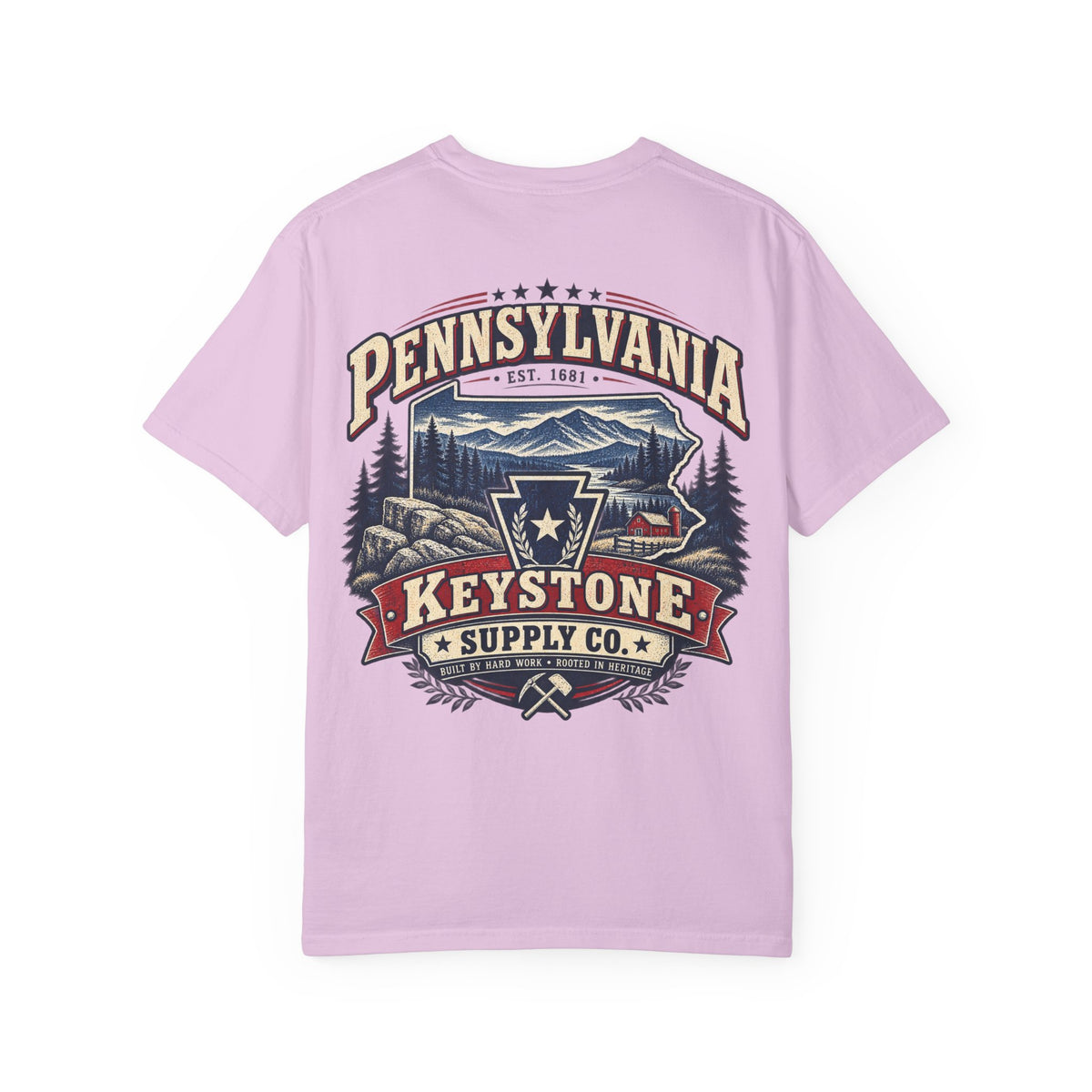 Pennsylvania Keystone Supply Co Unisex Comfort Color 1717 Streetwear Graphic Tee