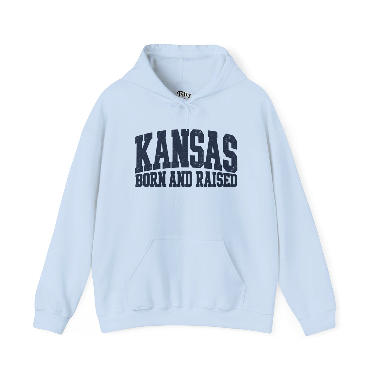 Kansas Born and Raised Bold Athletic Unisex Hoodie Graphic