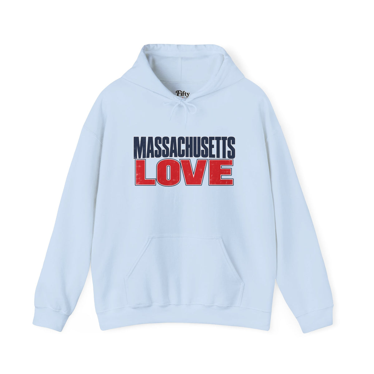 Massachusetts Love Unisex Hoodie State Name Graphic