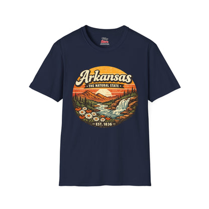 Arkansas Mountain Sunset Unisex Softstyle T Shirt State Pride Graphic Tee Collections FS03