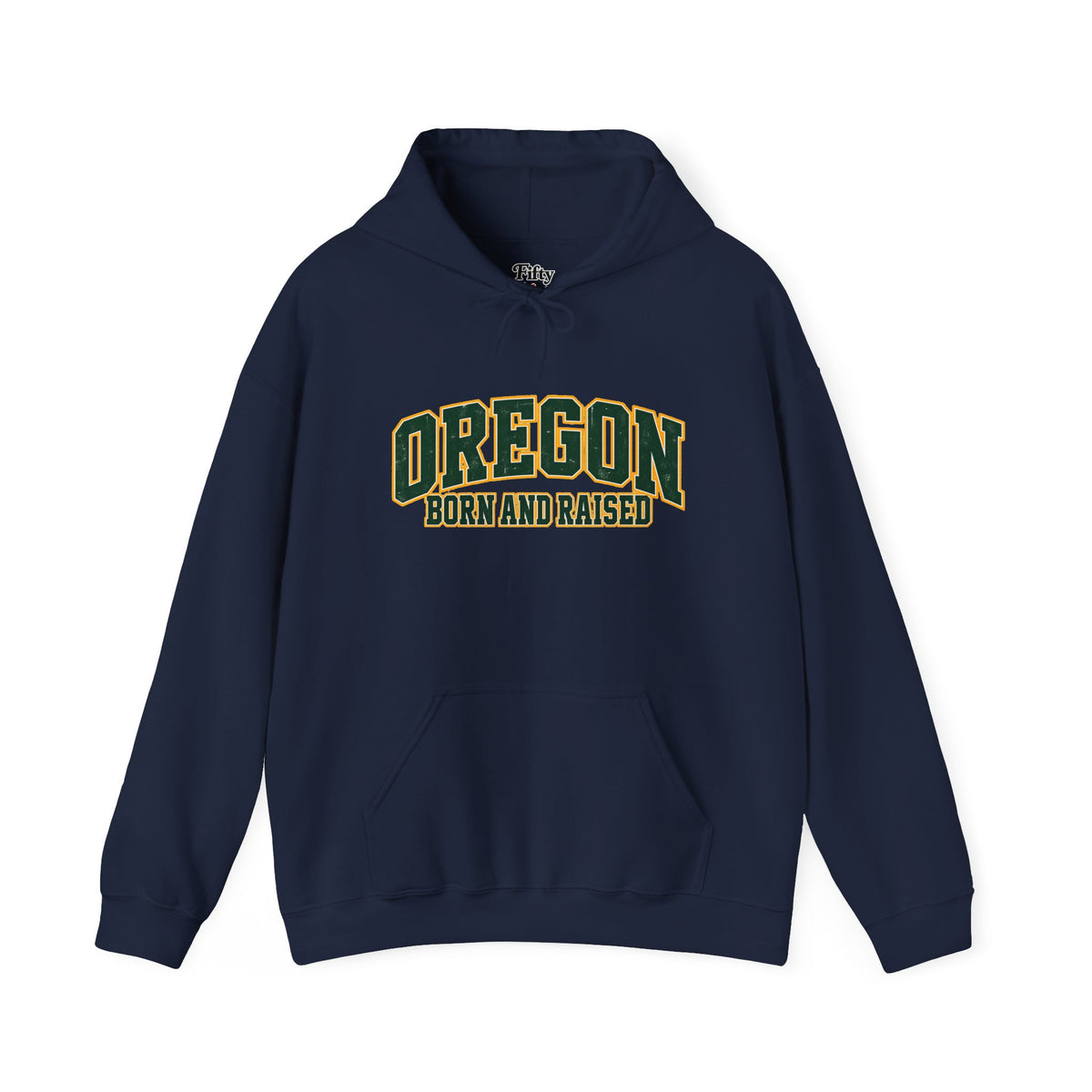 Oregon Born and Raised Old-School Athletic Unisex Hoodie Graphic