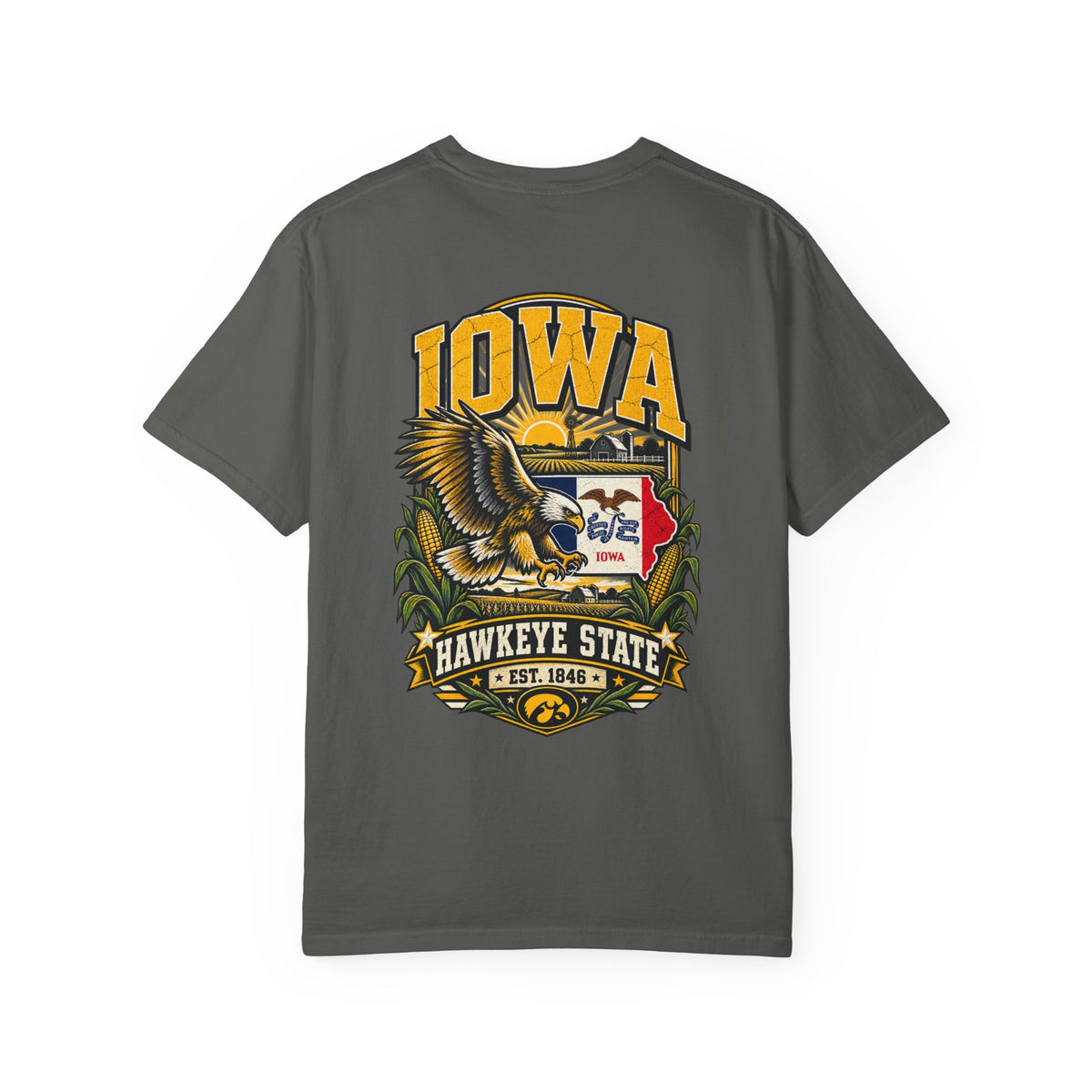 Iowa Hawkeye Legacy Unisex Comfort Color 1717 Streetwear Graphic Tee