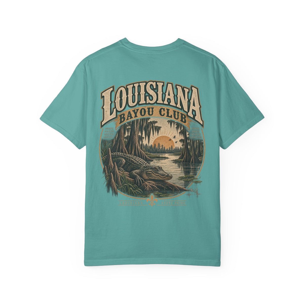 Louisiana Bayou Club Unisex Comfort Color 1717 Streetwear Graphic Tee