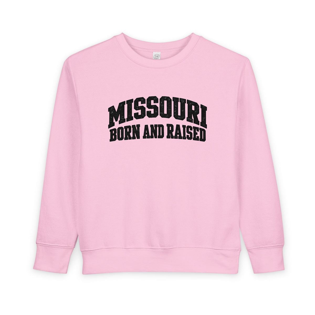Missouri Born and Raised Collegiate Unisex Toddler Sweatshirt Graphic