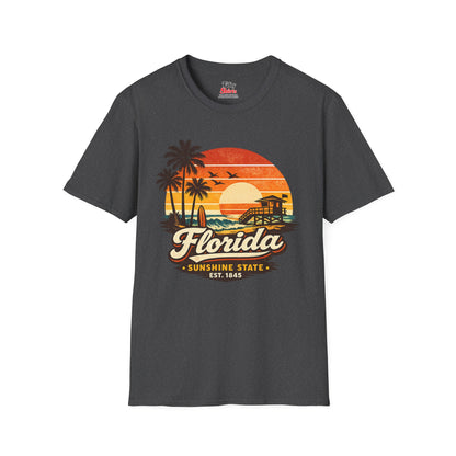 Florida Beach Sunset Unisex Softstyle T Shirt State Pride Graphic Tee Collections FS03
