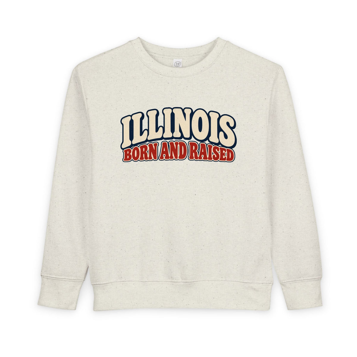 Illinois Born and Raised Retro 1970s Unisex Toddler Sweatshirt