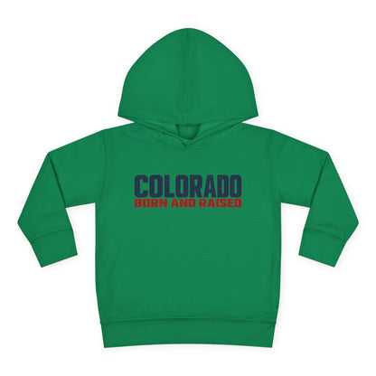 Colorado Born and Raised Minimal Modern Unisex Toddler Pullover Fleece Hoodie