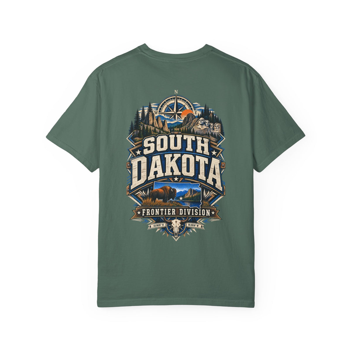 South Dakota Frontier Division Unisex Comfort Color 1717 Streetwear Graphic Tee