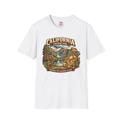 California adventure in Yosemite Unisex Softstyle T Shirt State Pride Graphic Tee Collections FS03