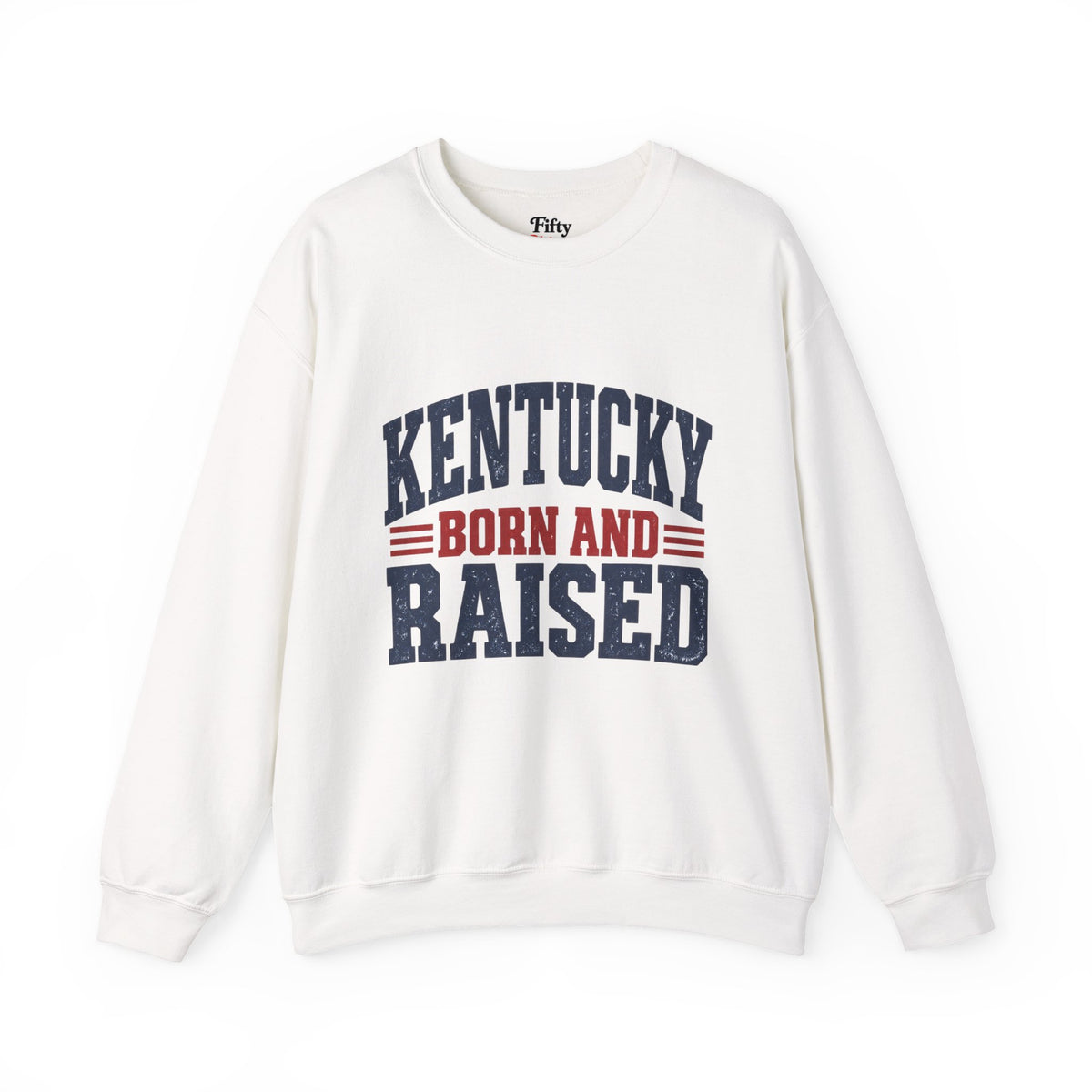 Kentucky Born and Raised Vintage Americana Unisex Sweatshirt Graphic
