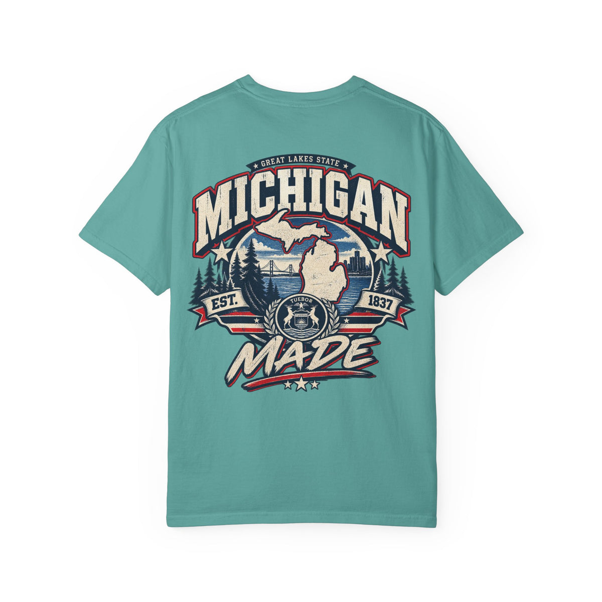 Michigan Made Unisex Comfort Color 1717 Streetwear Graphic Tee