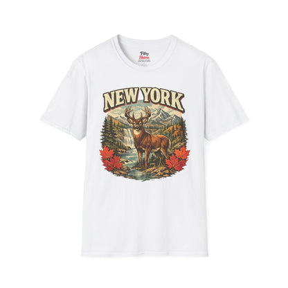 New York Wildlife Unisex Softstyle T Shirt State Pride Graphic Tee Collections FS03