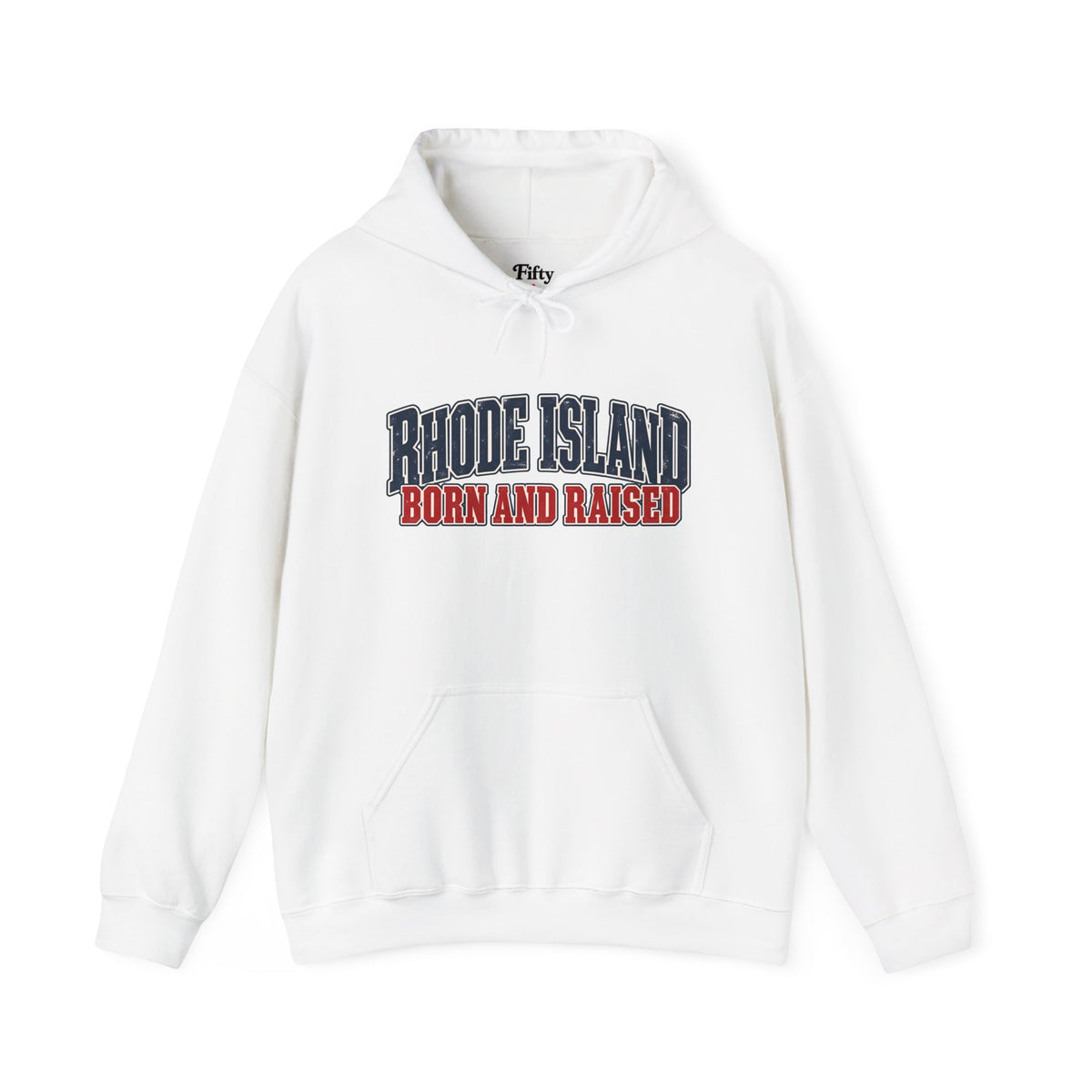 Rhode Island Born and Raised Coastal Heritage Unisex Hoodie Graphic