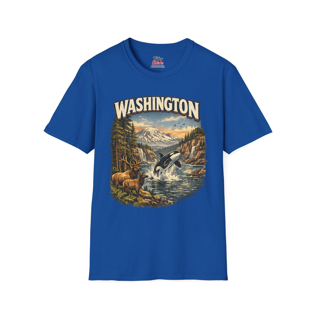 Washington Wildlife Unisex Softstyle T Shirt State Pride Graphic Tee Collections FS03