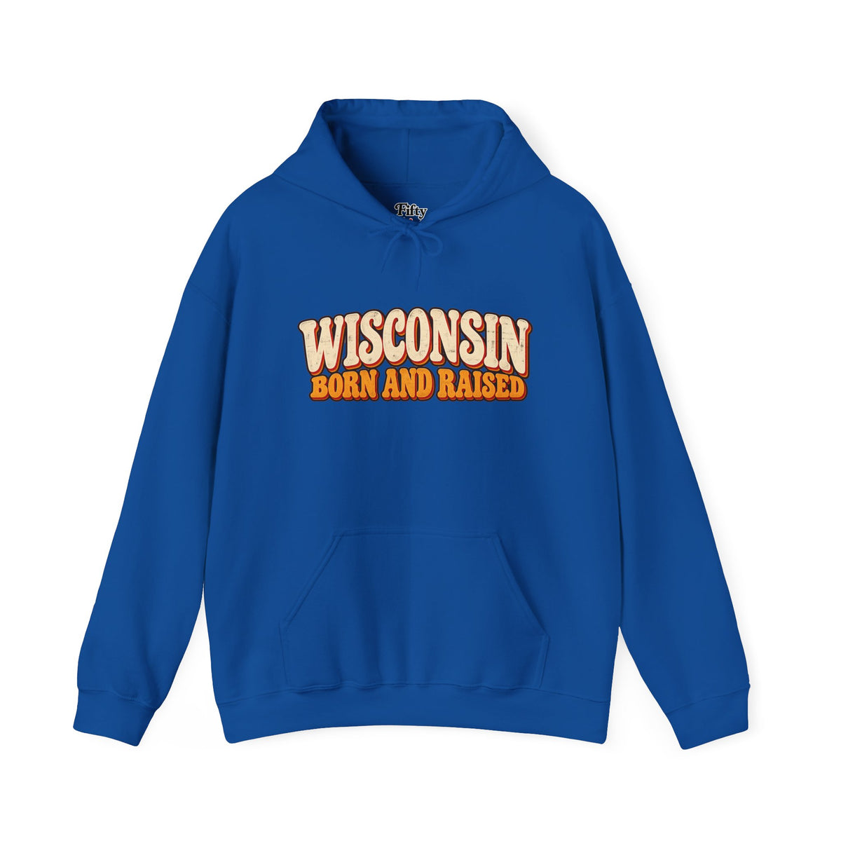 Wisconsin Born and Raised Vintage 1970s Unisex Hoodie Graphic