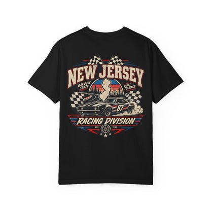 New Jersey Racing Division Unisex Comfort Color 1717 Streetwear Graphic Tee