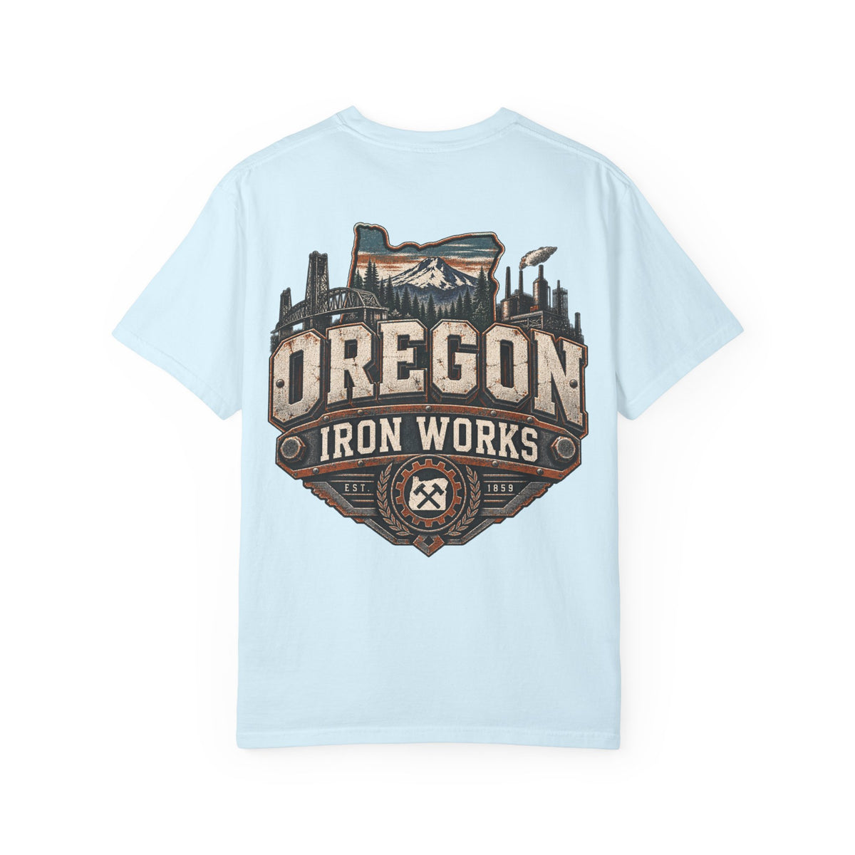 Oregon Iron Works Unisex Comfort Color 1717 Streetwear Graphic Tee