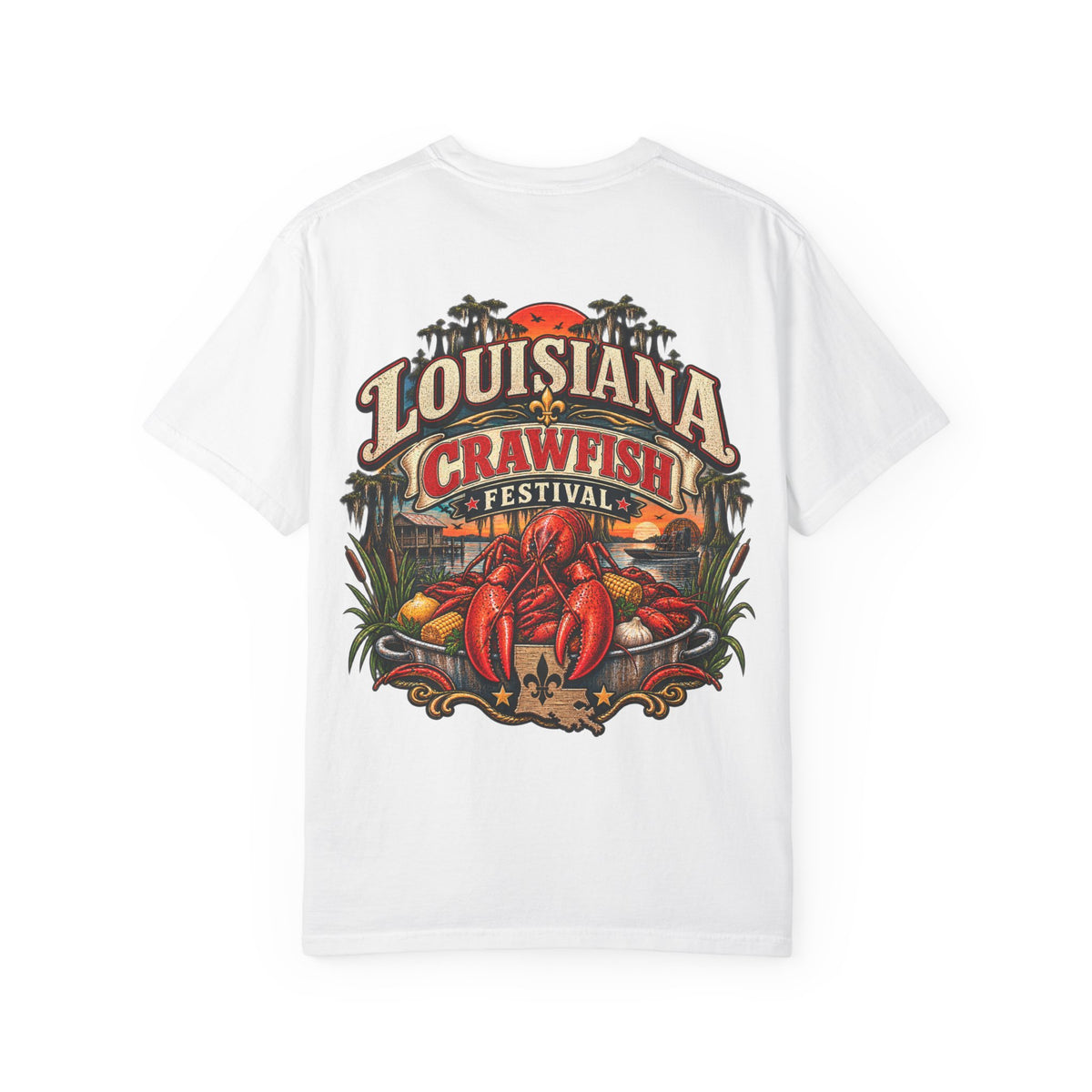 Louisiana Crawfish Festival Unisex Comfort Color 1717 Streetwear Graphic Tee