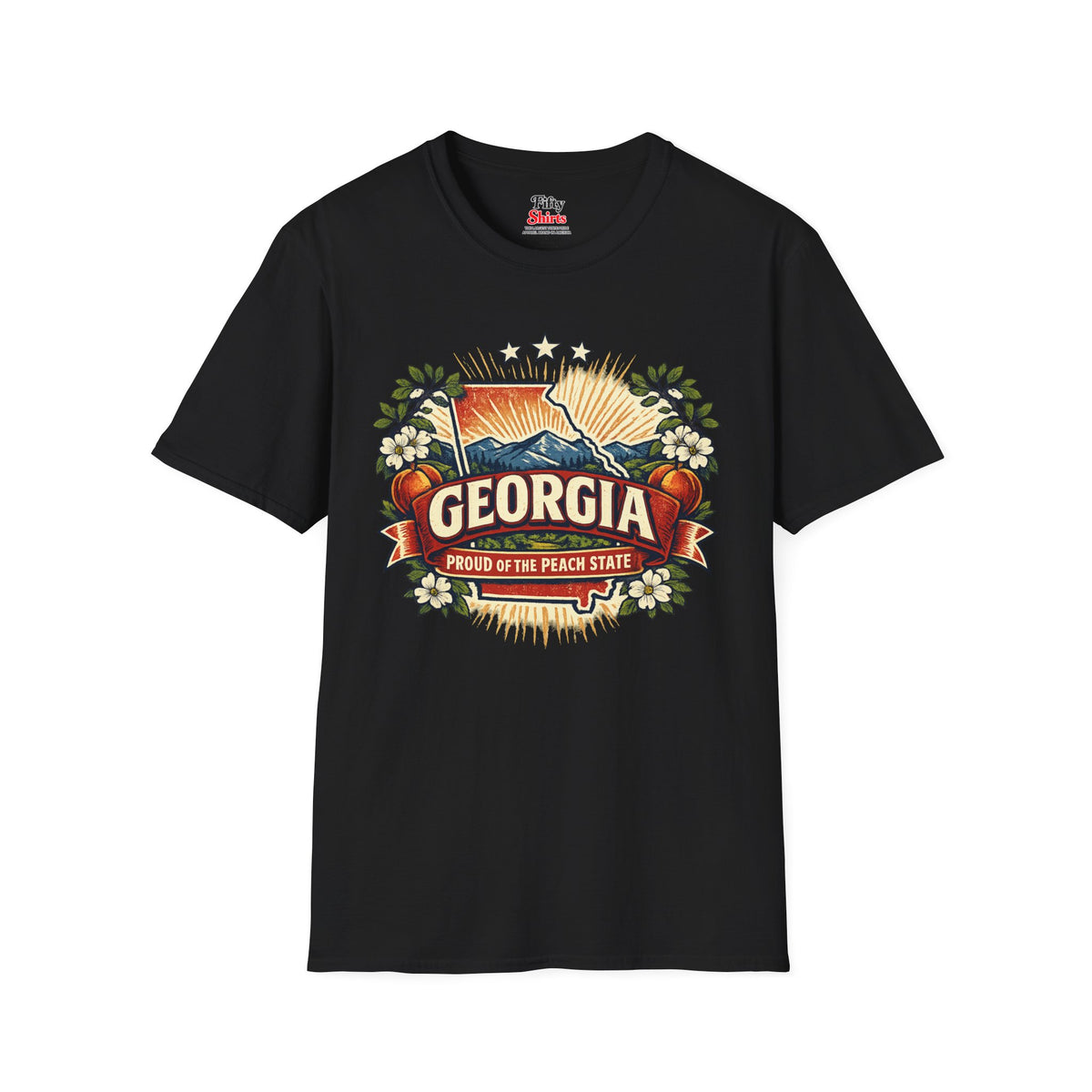 Georgia State Pride Unisex Softstyle T Shirt State Pride Graphic Tee Collections FS03