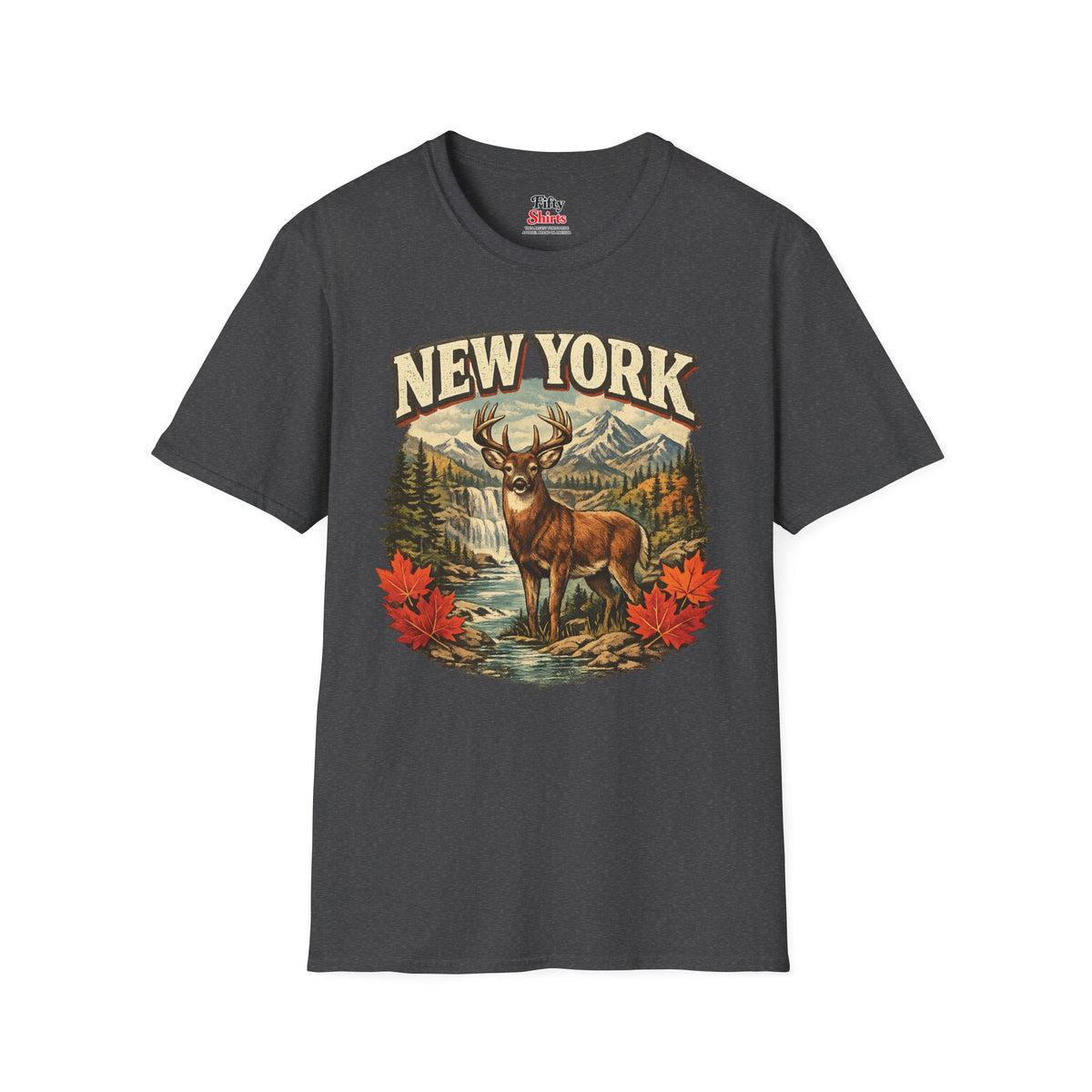 New York Wildlife Unisex Softstyle T Shirt State Pride Graphic Tee Collections FS03