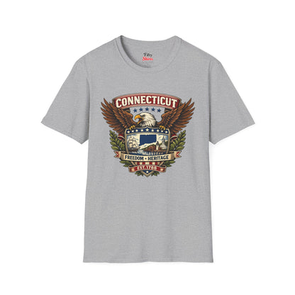 Connecticut American Eagle Unisex Softstyle T Shirt State Pride Graphic Tee Collections FS03