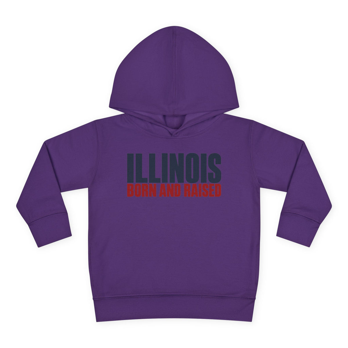 Illinois Born and Raised Modern Midwest Streetwear Unisex Toddler Pullover Fleece Hoodie