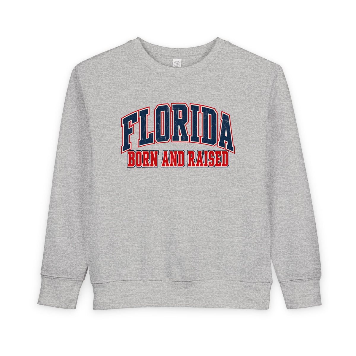 Florida Born and Raised Vintage Collegiate Unisex Toddler Sweatshirt