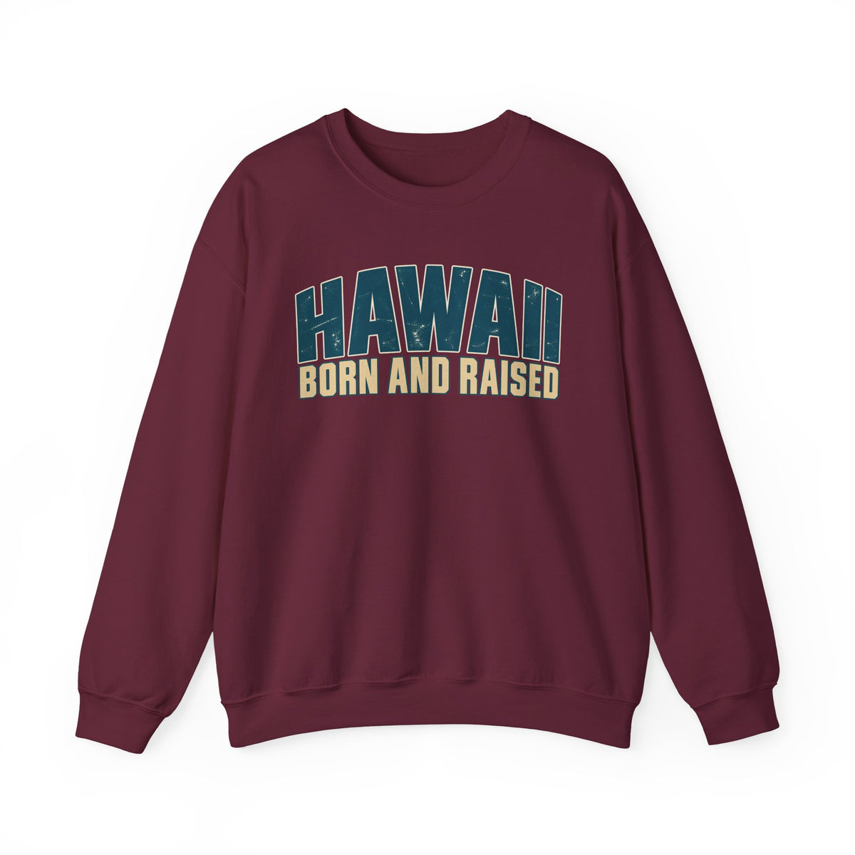 Hawaii Born and Raised Premium Surf Unisex Sweatshirt Graphic
