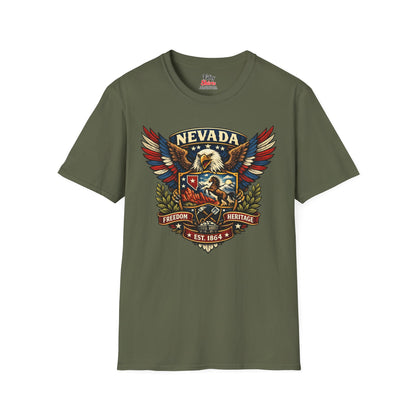 Nevada Americana Eagle Unisex Softstyle T Shirt State Pride Graphic Tee Collections FS03
