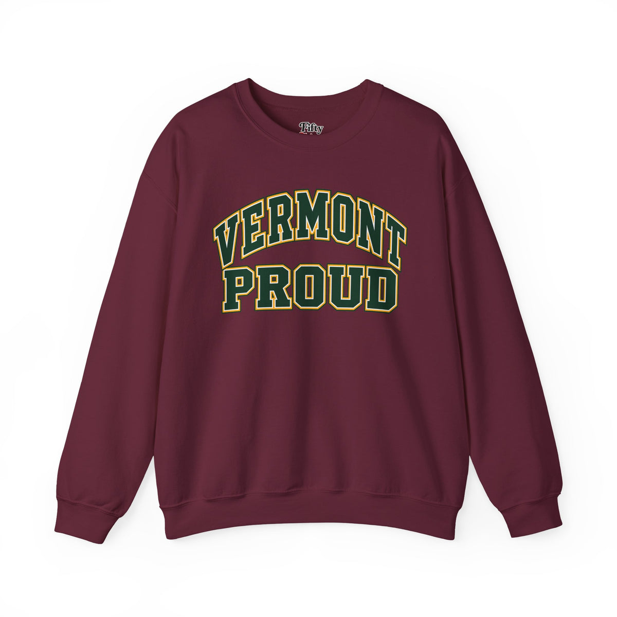 Vermont Proud Unisex Crewneck Sweatshirt State Name Graphic