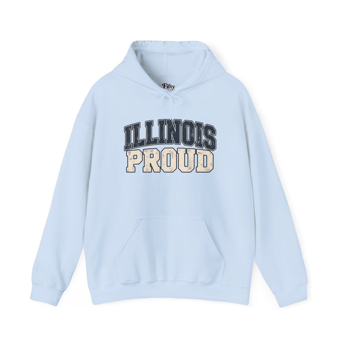 Illinois Proud Unisex Hoodie State Name Graphic