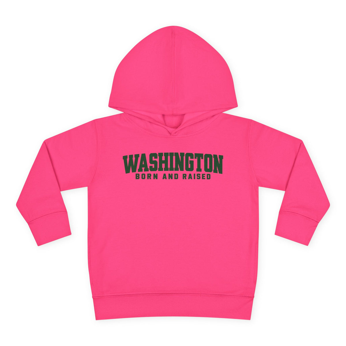 Washington Born and Raised Minimal Modern Unisex Toddler Pullover Fleece Hoodie