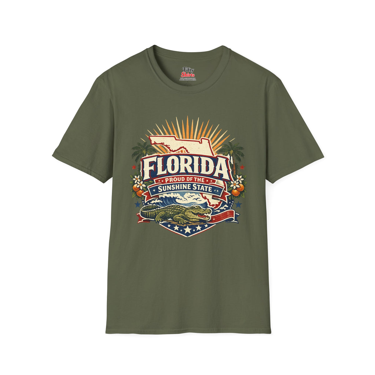 Florida State Pride Unisex Softstyle T Shirt State Pride Graphic Tee Collections FS03
