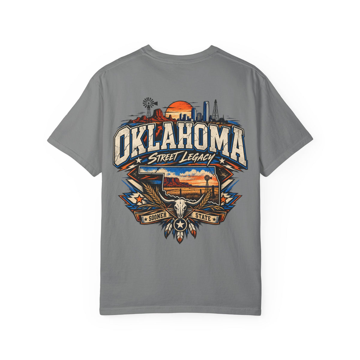Oklahoma Street Legacy Unisex Comfort Color 1717 Streetwear Graphic Tee