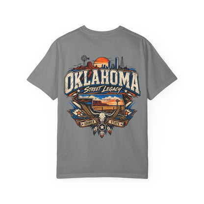 Oklahoma Street Legacy Unisex Comfort Color 1717 Streetwear Graphic Tee