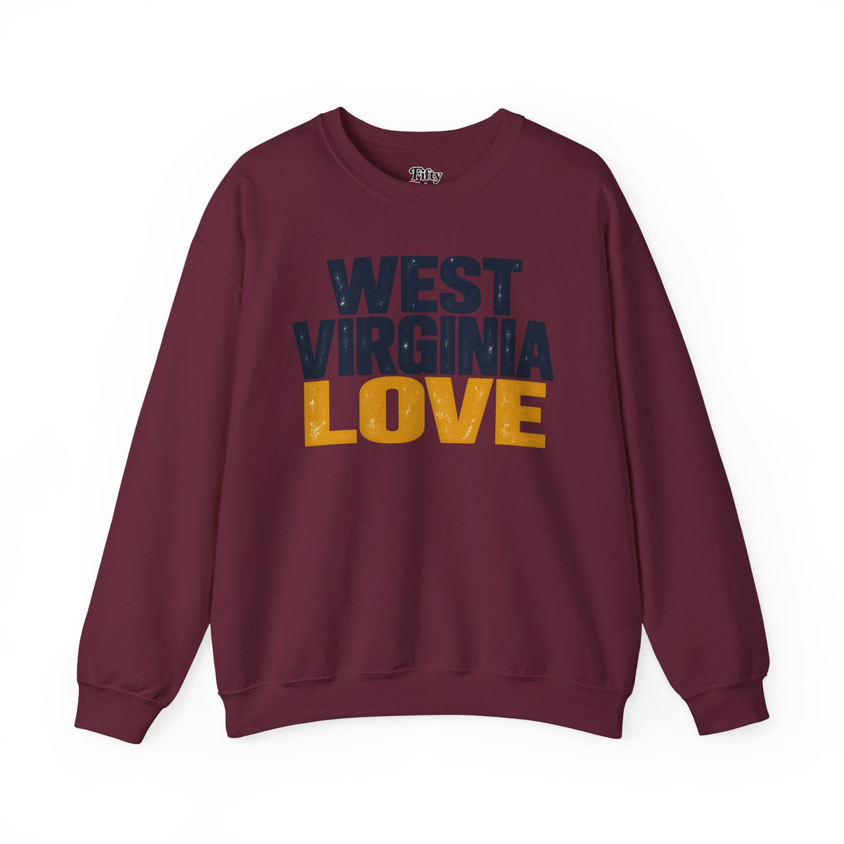West Virginia Love Unisex Crewneck Sweatshirt State Name Graphic