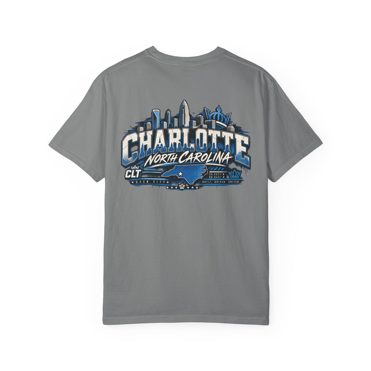 Charlotte North Carolina Unisex Comfort Color 1717 Streetwear Graphic Tee