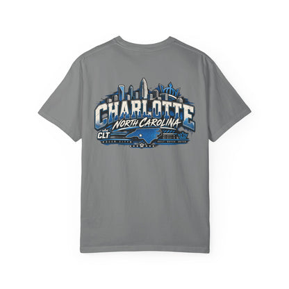 Charlotte North Carolina Unisex Comfort Color 1717 Streetwear Graphic Tee