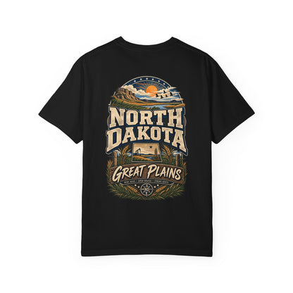 North Dakota Great Plains Unisex Comfort Color 1717 Streetwear Graphic Tee