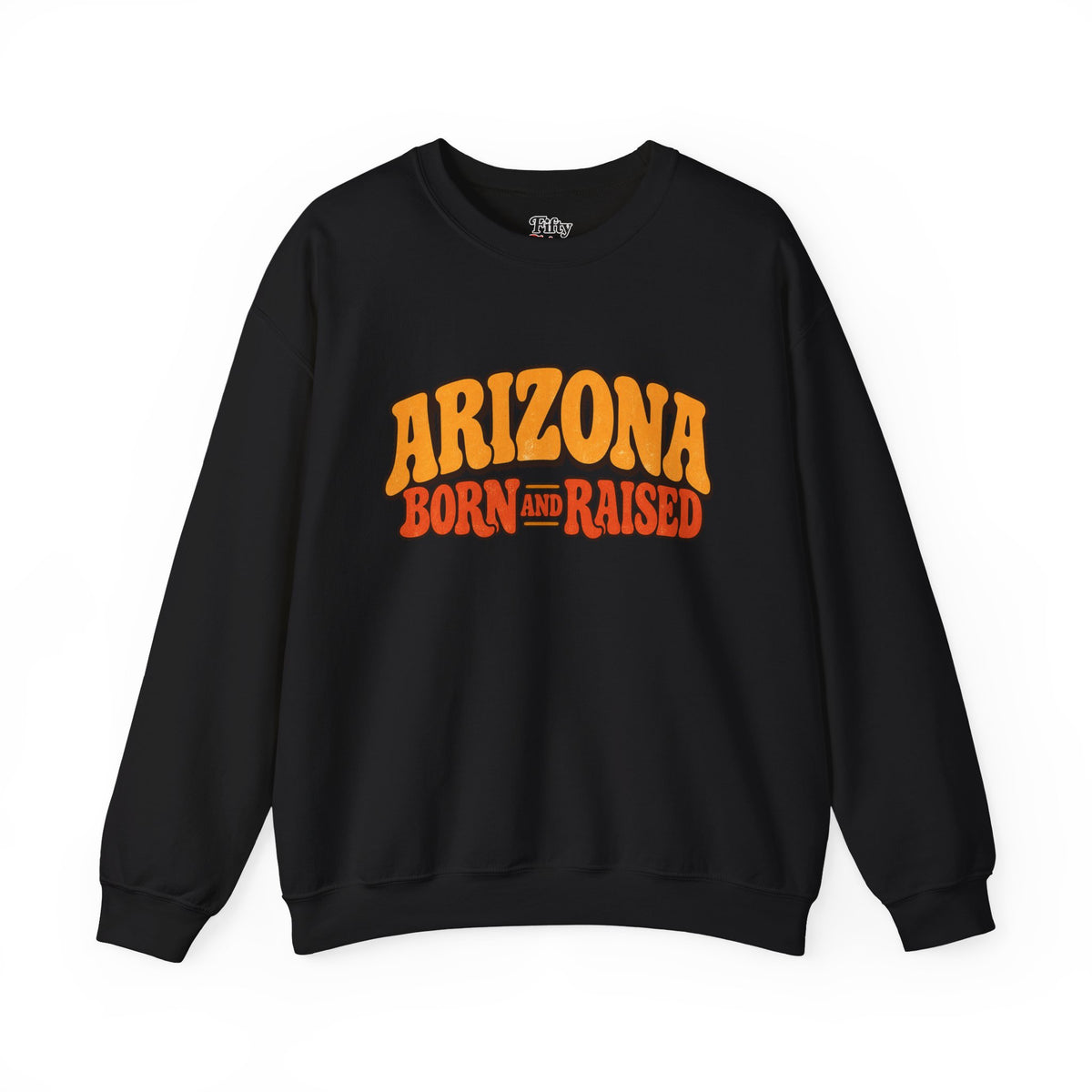 Arizona Born and Raised  Retro 1970s Southwest Unisex Sweatshirt Graphic