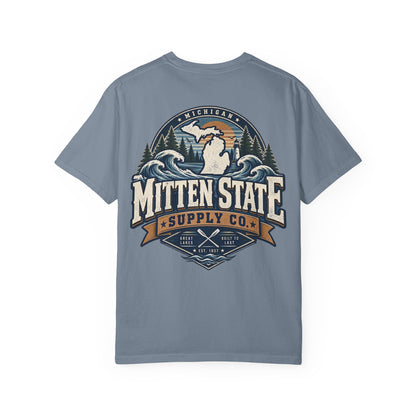 Michigan Mitten State Supply Co. Unisex Comfort Color 1717 Streetwear Graphic Tee