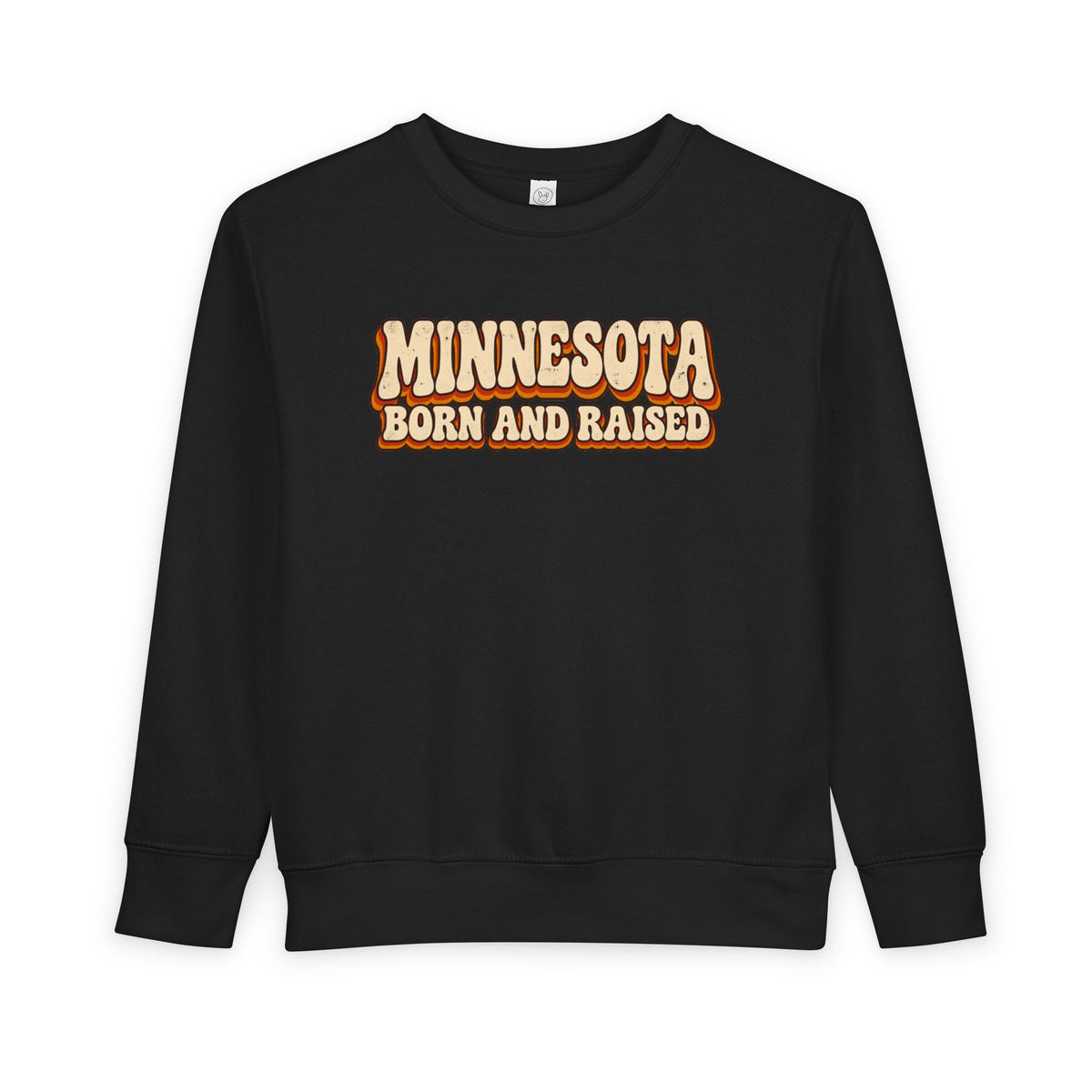 Minnesota Born and Raised Retro 1970s Unisex Toddler Sweatshirt