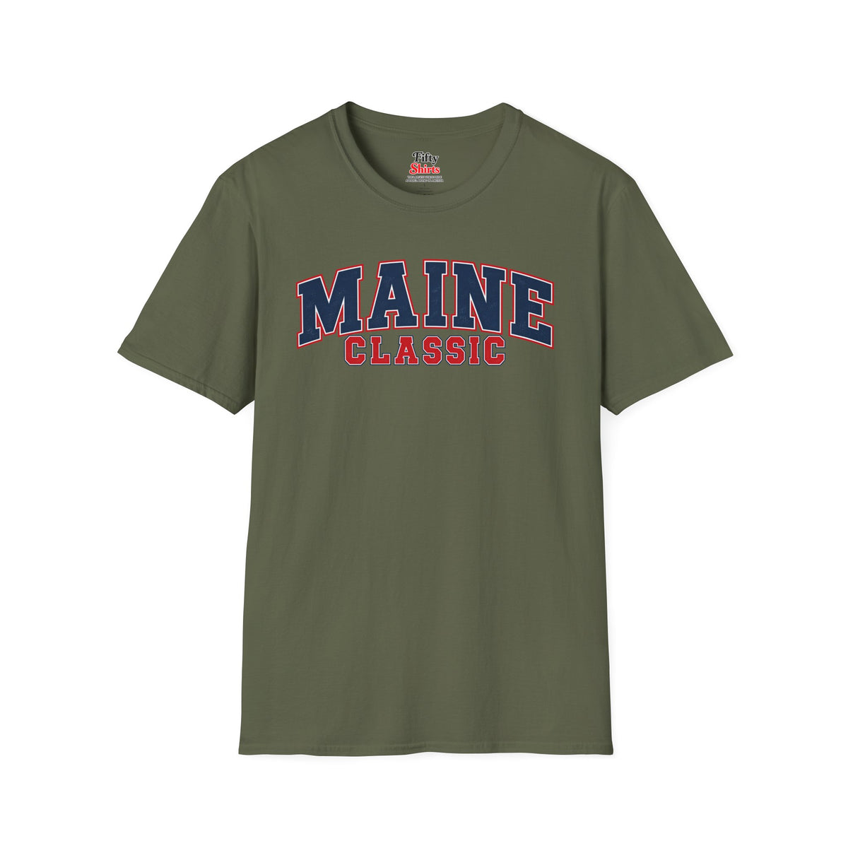 Maine Classic Unisex Softstyle T Shirt State Name Graphic Tee