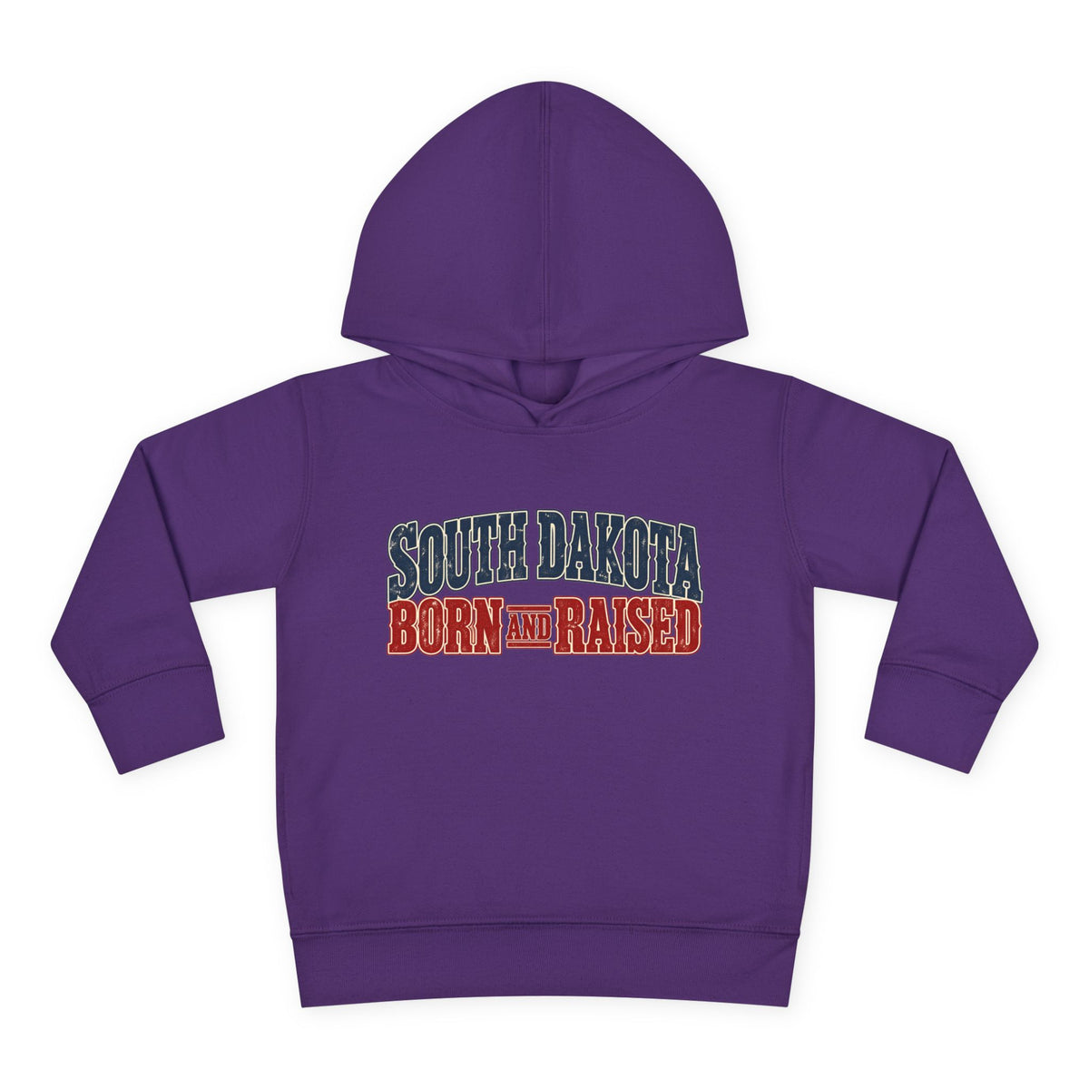 South Dakota Born and Raised Old-School Souvenir Unisex Toddler Pullover Fleece Hoodie
