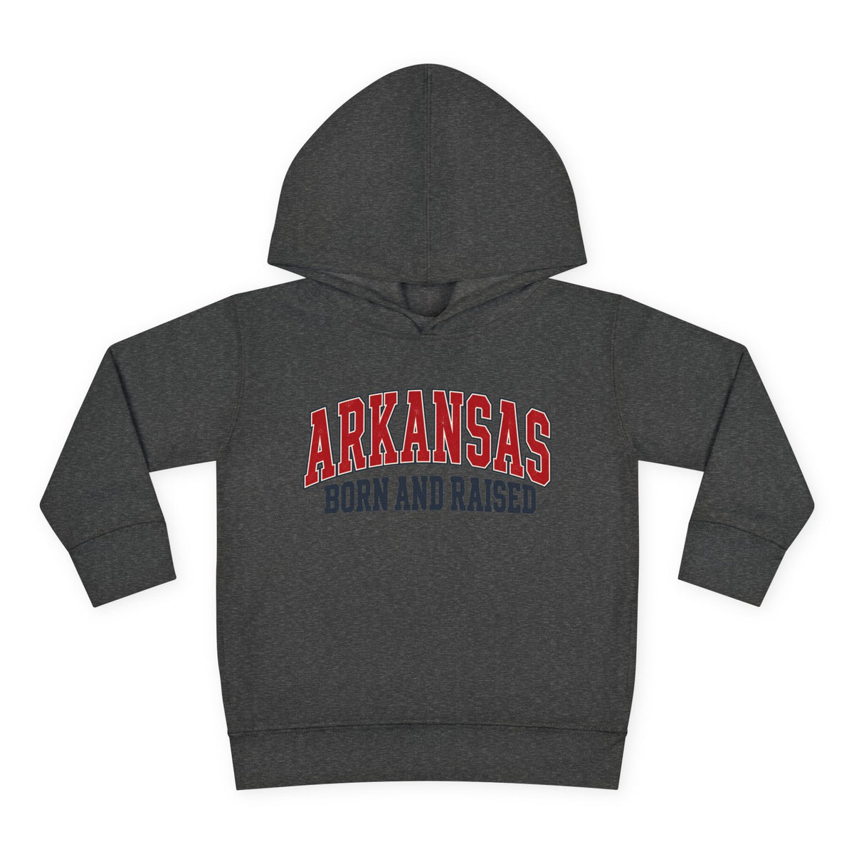Arkansas Born and Raised Vintage Athletic Heritage Unisex Toddler Pullover Fleece Hoodie